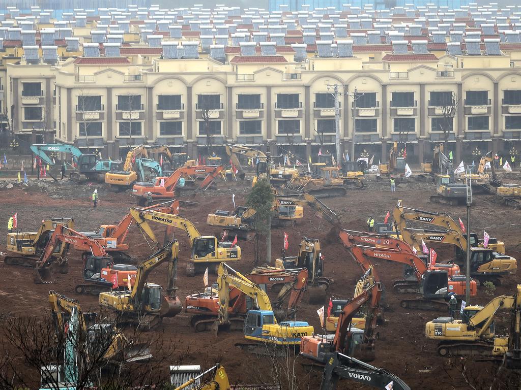 Work has begun building a 1000 bed hospital in a week as existing ones struggle to cope. Picture: Getty Images