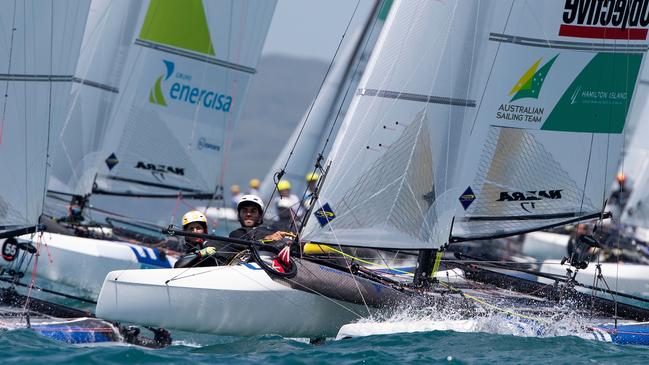 Australians Jason Waterhouse and Lisa Darmanin leading by example in New Zealand. Pic: Matias Capizzano/World Sailing.