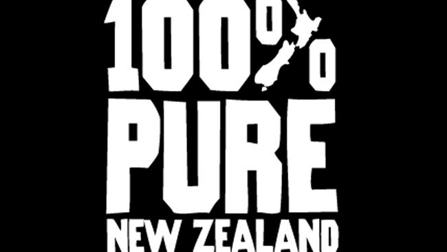 The logo of the highly successful 100% Pure New Zealand tourism campaign.