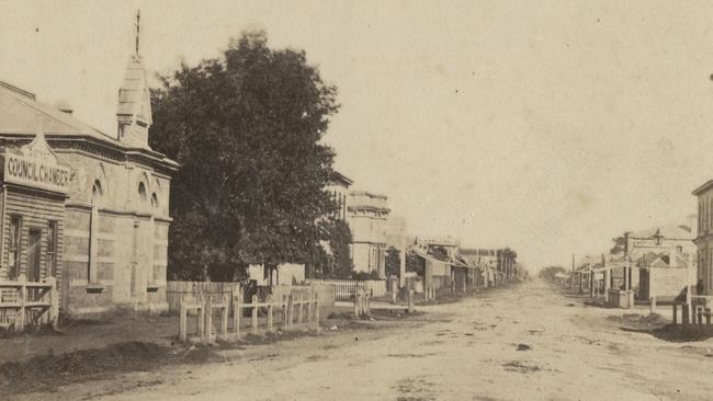 Commercial Street in Mount Gambier, circa 1860