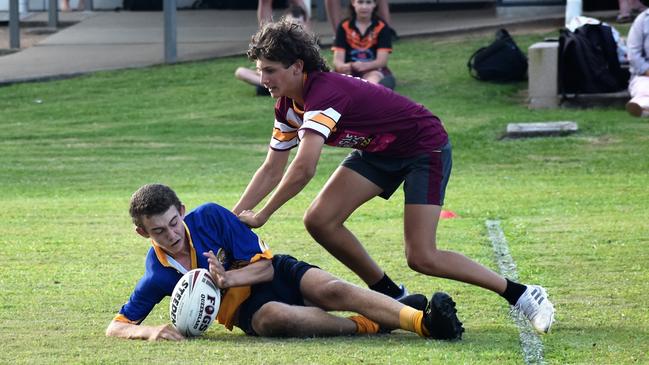 Best and fairest player of the tournament Brandon Hamilton-Kaurila. Photographs from the Will Murdoch Perpetual Shield. The annual U14 rugby league competition, in its second year, involved Gilroy Santa Maria College, Ingham State High School and St Teresa's Catholic College Abergowrie. Picture: Cameron Bates