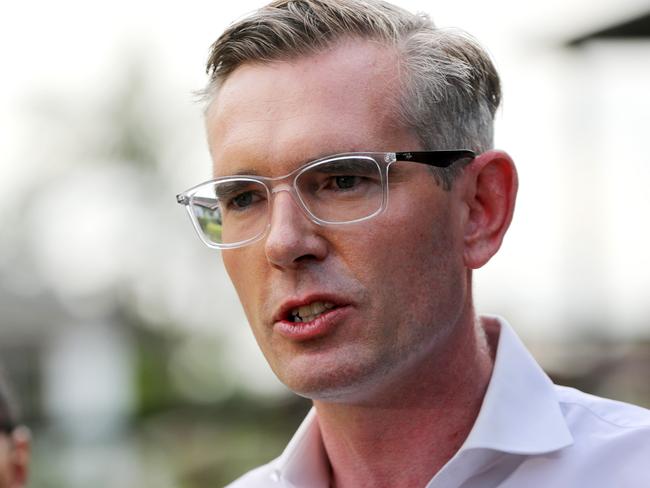 SYDNEY, AUSTRALIA - NewsWire Photos MARCH 10, 2023: NSW Premier Dominic Perrottet pictured at a press conference at Carss Park Community Centre.Picture: NCA NewsWire / Damian Shaw