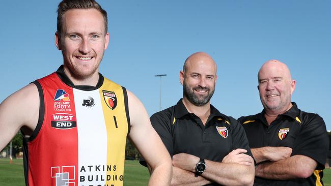 Goodwood Saints coach Luke Donaldson (middle) was excited about the young crop of talent coming through at the club. Picture: Sarah Reed