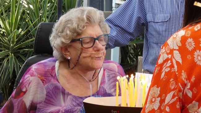 Gloria Shea celebrating her 80th birthday in February.