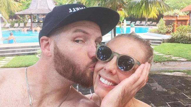 Jacob Vennix with his wife Kimberley Fuller in Bali in 2023. Jacob drowned while on his honeymoon at Pasut Beach in Tabanan, Bali, Picture: Facebook