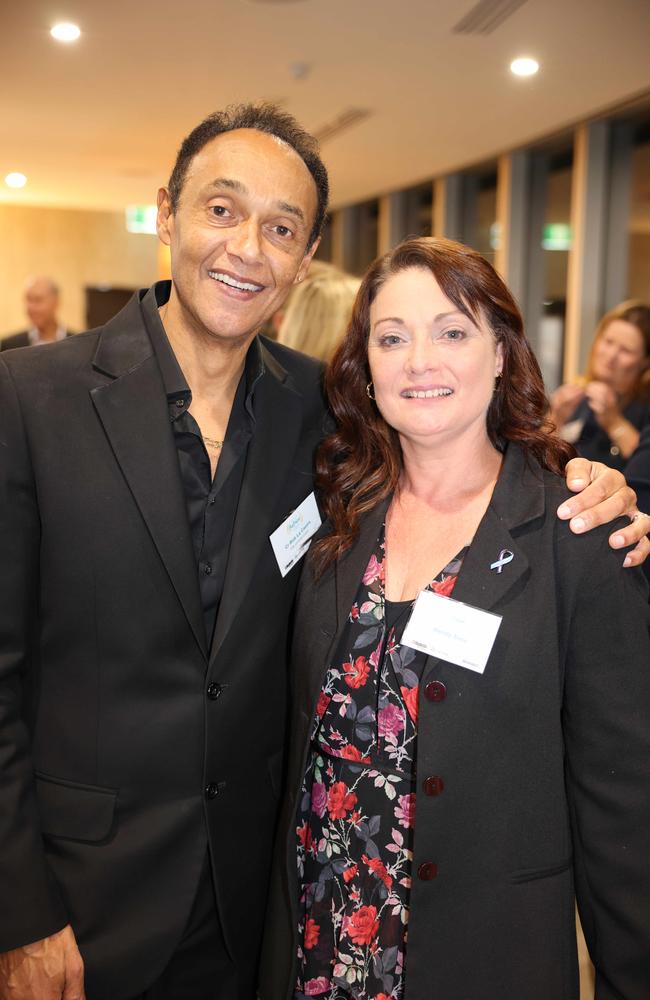 Bob La Castra and Wendy Sims at the Gold Coast Australian of the Year Awards 2024 at Skypoint Q1 for Gold Coast at Large. Picture, Portia Large.