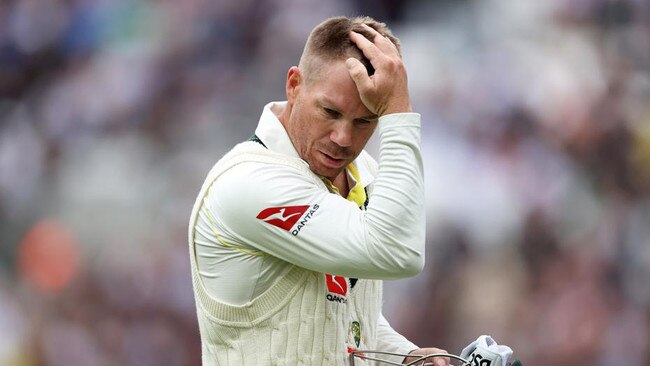 David Warner was torn to shreds by ex-teammate Mitchell Johnson. (Photo by Ryan Pierse/Getty Images)