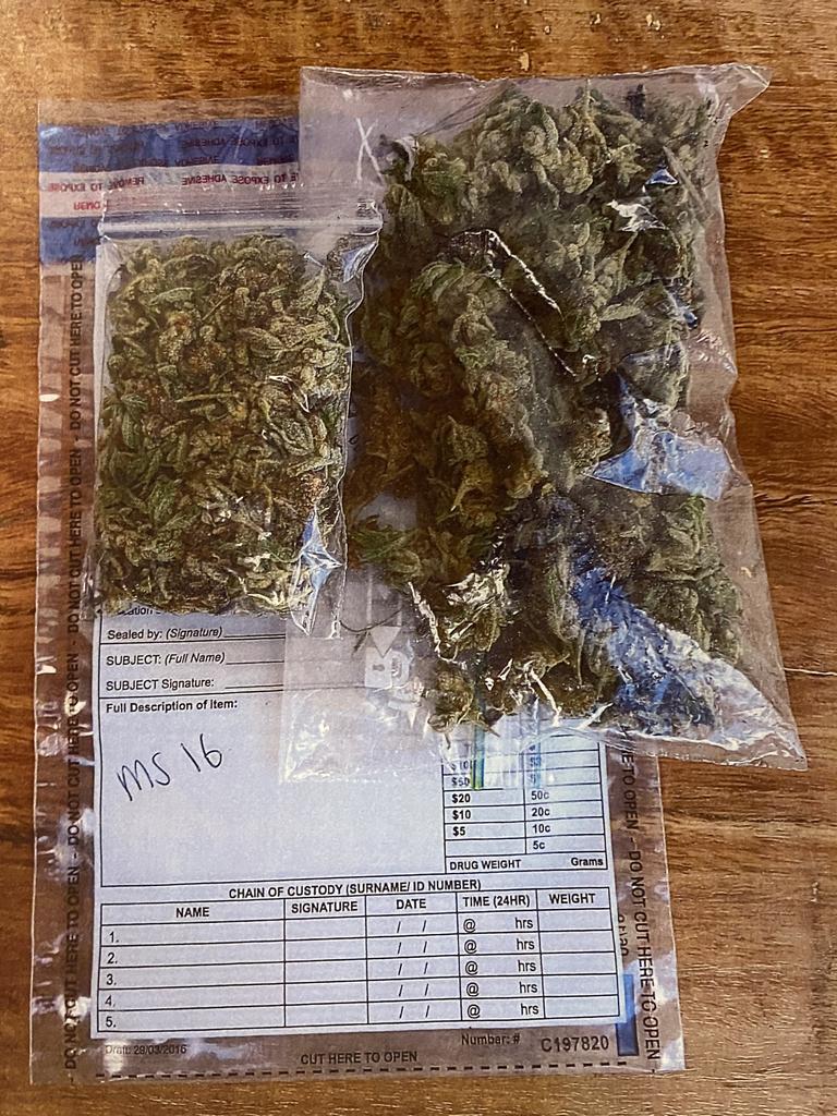 Court released images of cannabis seized during the raids. Picture: District Court