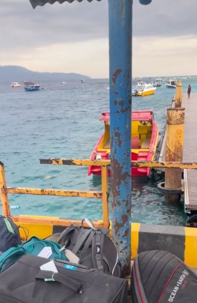 The pair booked a ferry from the Gili Trawangan to Nusa Lembongan. Picture: TikTok/sarahsaidsmith