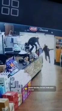 IGA staffer hurdles bench to chase down thief