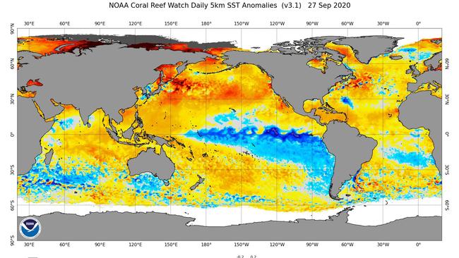 La Nina as seen by US NOAA agency