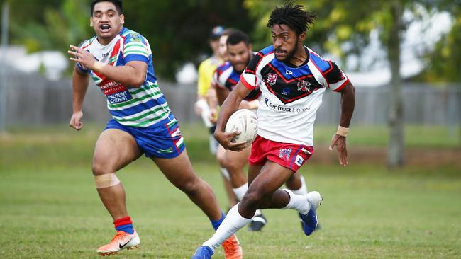 Ivanhoe fullback Jayson Mura in the Cairns and District Rugby League (CDRL) match between Ivanhoe Knights and Innisfail Brothers, held at the Smithfield Sports Complex. PICTURE: BRENDAN RADKE