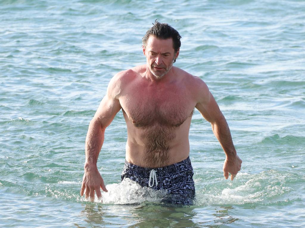 Hugh Jackman spent time in Sydney on a trip with his kids, Oscar and Ava. Picture: Matrix