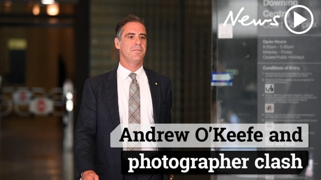 Andrew O'Keefe and photographer clash