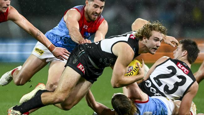 Jason Horne-Francis had some big moments when the game was on the line. Picture: Mark Brake/Getty Images