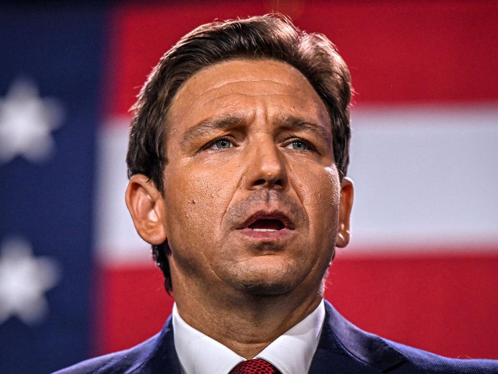 Ron DeSantis has dropped out of the presidential race, paving the way for Donald Trump. Picture: AFP