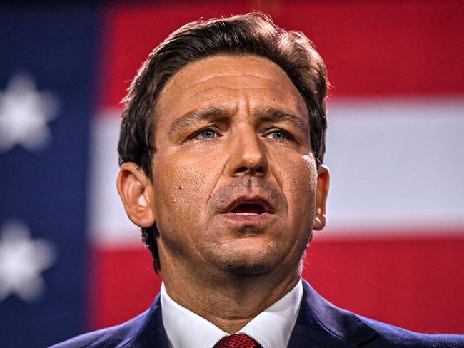 Ron DeSantis has dropped out of the presidential race, paving the way for Donald Trump. Picture: AFP