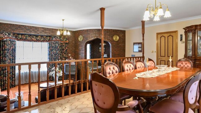 One of the many dining and lounge areas inside the home.