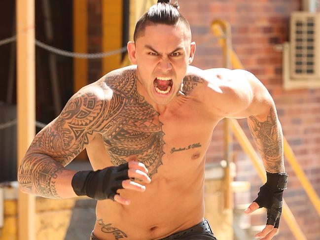 Former Brisbane Broncos star Daniel Vidot is now a WWE star, fighting under the name ‘The Untamed’. Picture: Annette Dew