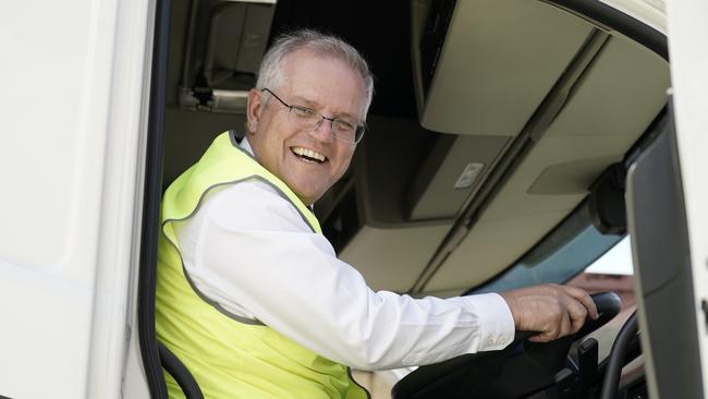 Scott Morrison in Brisbane on Monday. Picture: Adam Taylor