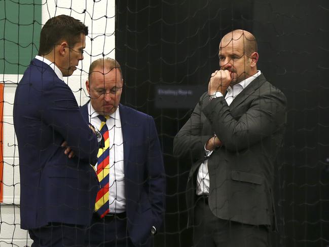 Crows brains trust Andrew Fagan, Rob Chapman and Mark Ricciuto.