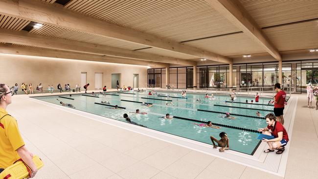 Concept image of the indoor 50m pool. Picture: SA Government