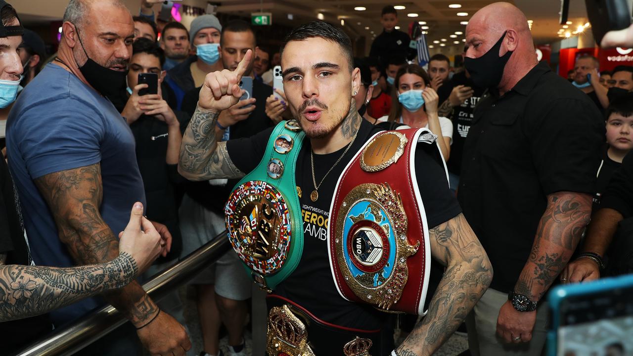 George Kambosos Jr has struck up a friendship with Jake Paul. Picture: Mark Metcalfe/Getty Images