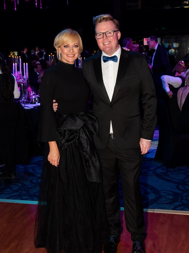 Shelley Craft. Damien Holley and Amanda Holley at the Perry Cross 'Everything is Possible' Ball at The Star Gold Coast. Picture: Andrew Meadowcroft