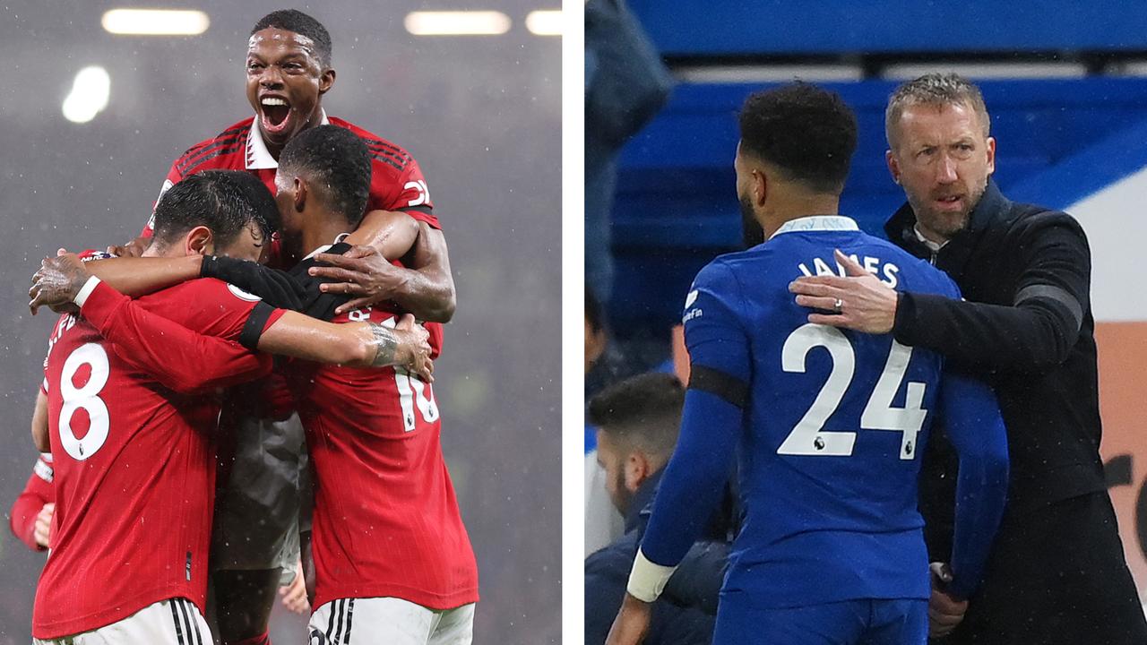 Manchester United breezed past Nottingham Forest while Chelsea star Reece James was injured again. Picture: Getty