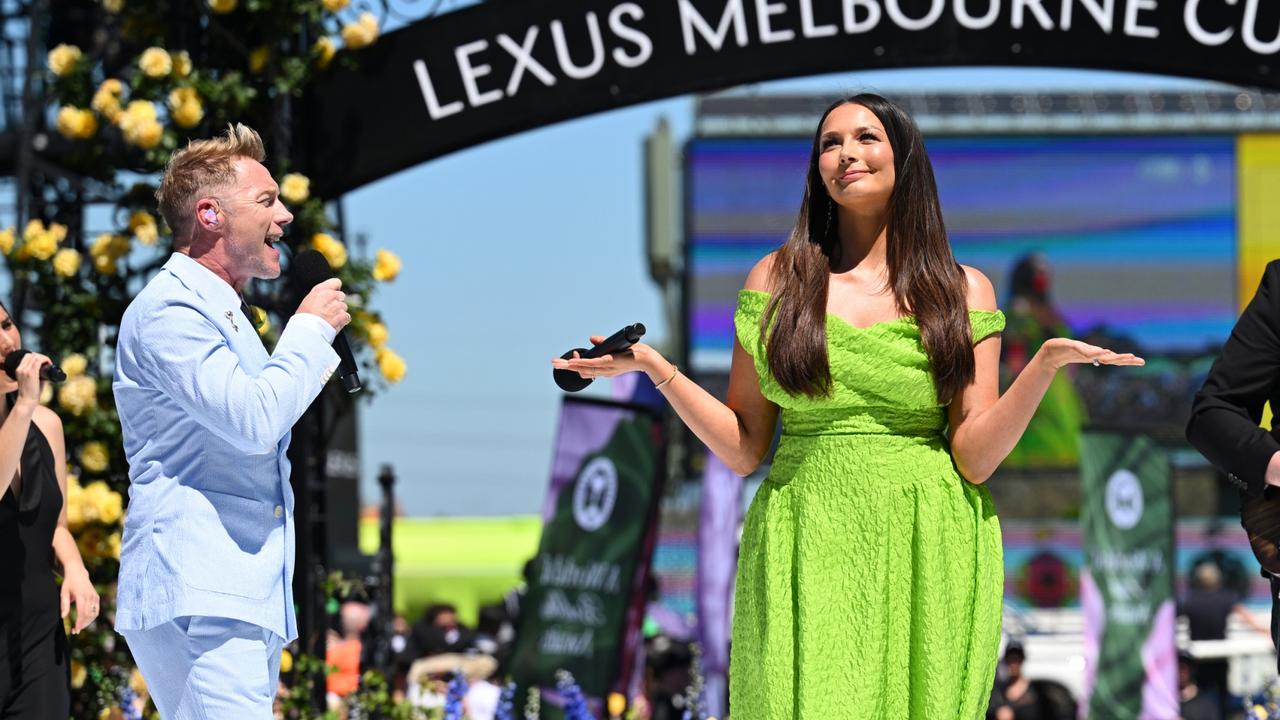 Ronan Keating and Ricki Lee took to the stage. Photo by Vince Caligiuri/Getty Images