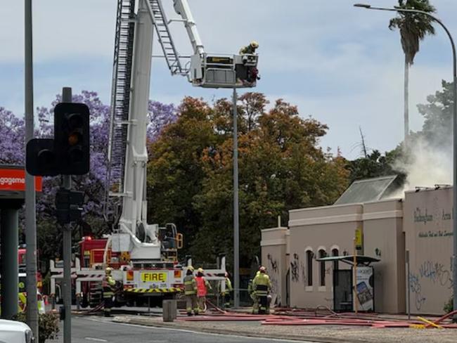 Police investigate circumstances around blaze at historic Buckingham Arms Hotel in Adelaide's inner-north. Picture: ABC