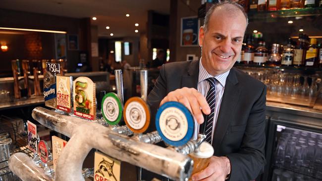 David Basheer at his newly renovated pub The Strathmore in Adelaide. Picture: Tom Huntley