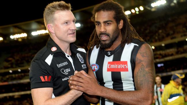 Buckley with Heritier Lumumba, who would later accuse the club of subjecting him to racism.