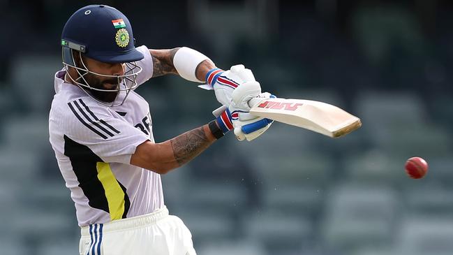 Virat Kohli bats during the internal practice match between India and India A at the WACA. (Photo by Paul Kane/Getty Images)