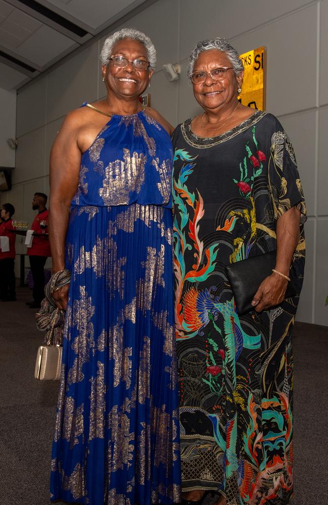 Barbara Tapsell and Maureen Wanganeen at the 2024 NAIDOC Ball at the Darwin Convention Centre. Picture: Pema Tamang Pakhrin