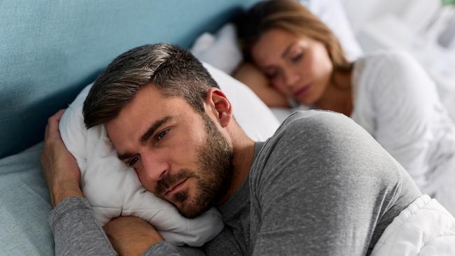 Men who can’t admit that they’re anxious or sad often retreat from their family and partner. Picture: Getty Images