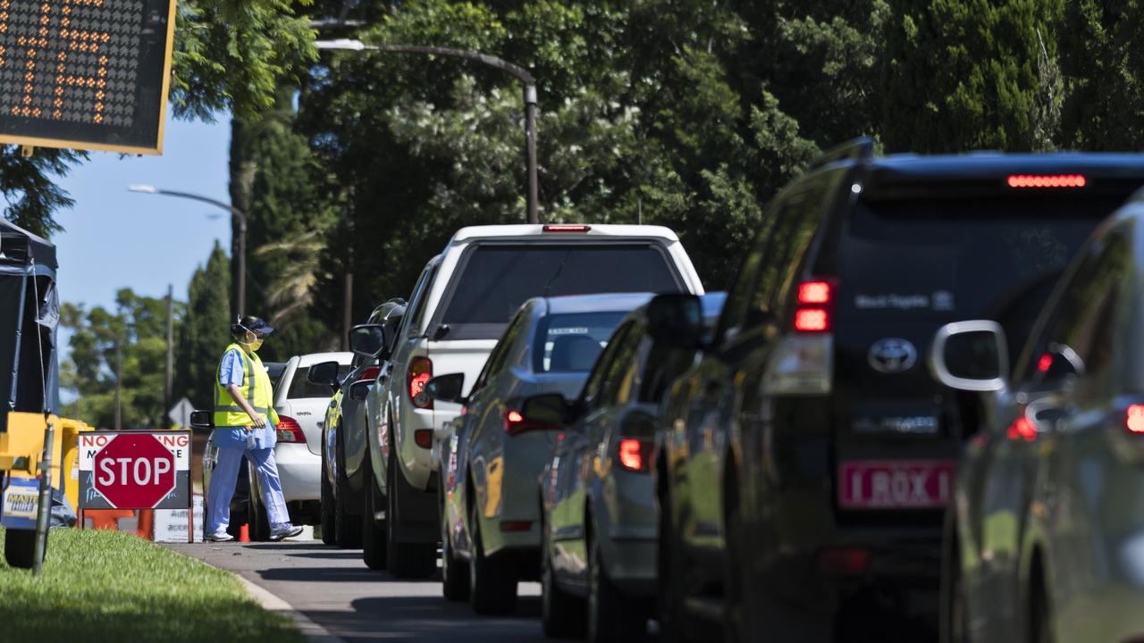 COVID-19 coronavirus drive-through testing at Baillie Henderson Hospital, Monday, March 16, 2020. Picture: Kevin Farmer