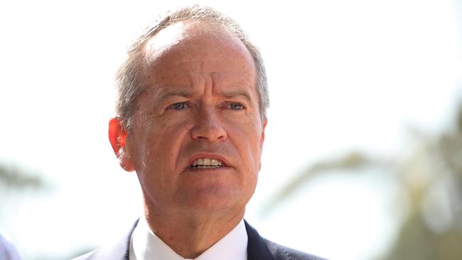 Opposition Leader Bill Shorten has upped the ante, slamming the PM’s lack of CRR funds while making his own pledge. Picture: Kym Smith