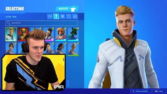 Tears as Lachlan Power reveals his own Fortnite skin