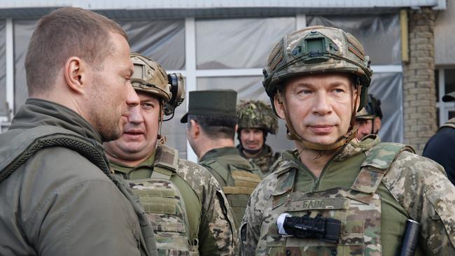 General Oleksandr Syrsky, right, has been appointed as the commander of Ukraine military forces. Picture: AFP