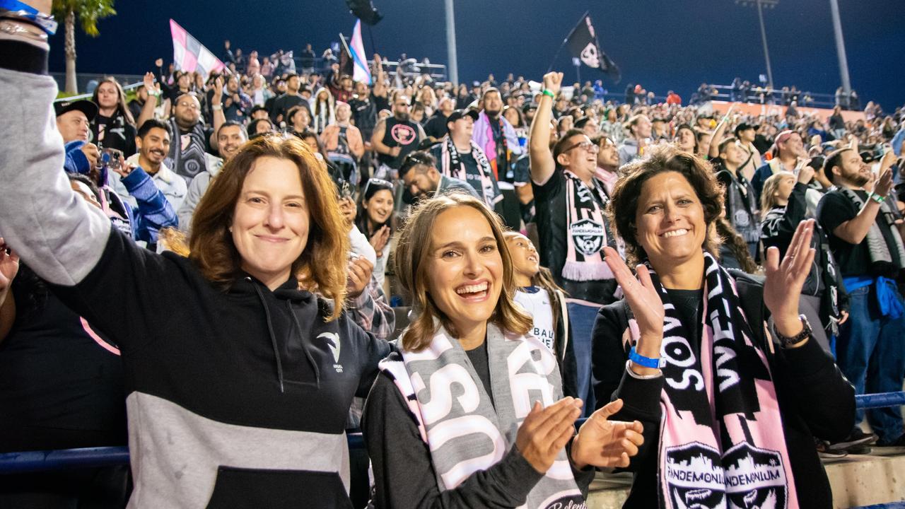 Angel City FC co-founders Kara Nortman, Natalie Portman and Julie Uhrman. Source: Supplied.