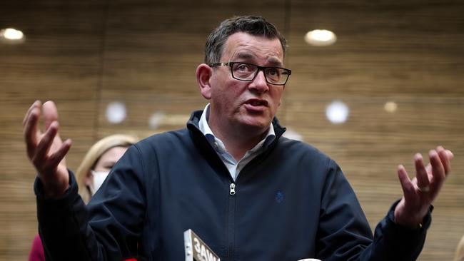 Daniel Andrews comes under increasing pressure to answer questions about his government’s integrity. Picture: Luis Enrique Ascui