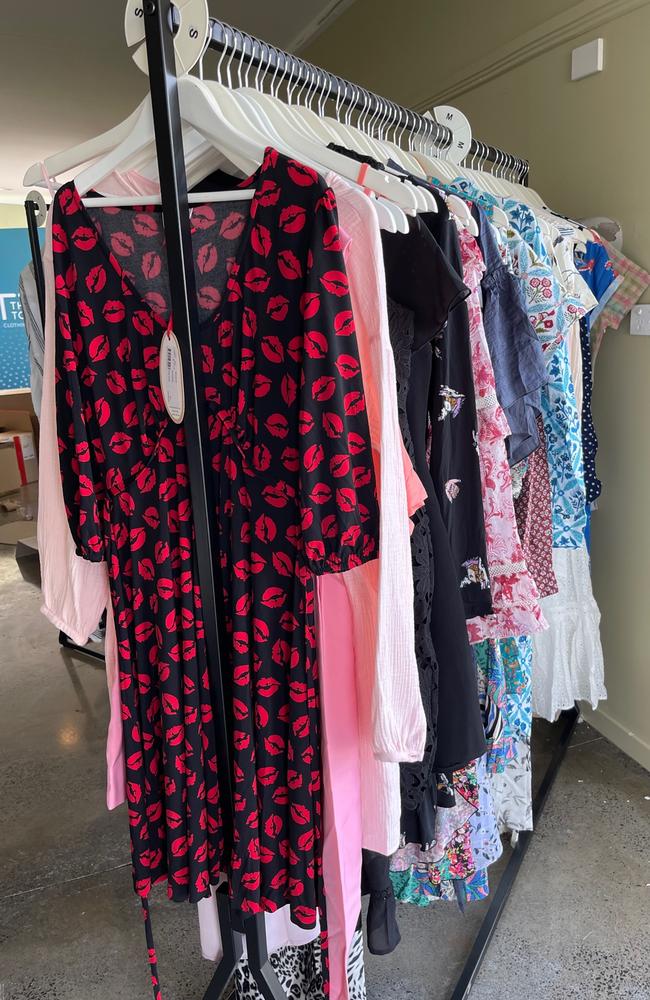 A range of women's clothing is available at the Lismore Clothing Hub that has been set up at the Lismore Showgrounds.