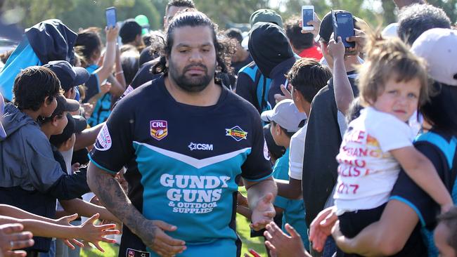 The Macintyre Warriors tackled the Narwan Eels in the Group 19 grand final. Picture: Nathan Edwards