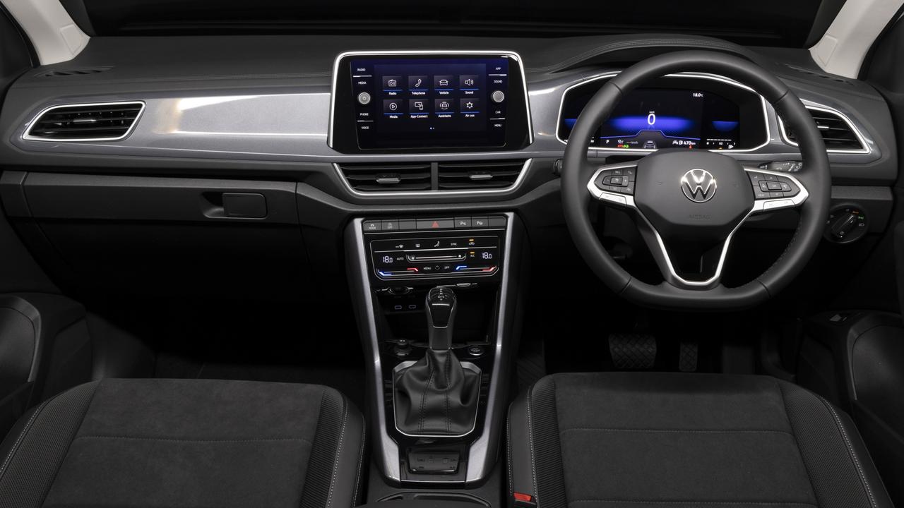 The T-Roc has a digital dash and large central touchscreen.