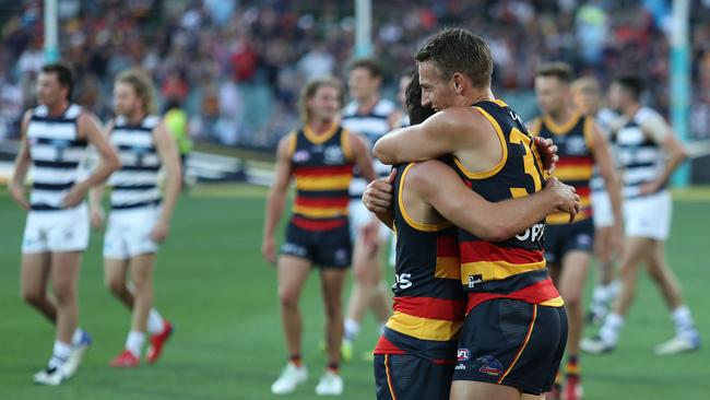 Adelaide shocked everyone after defeating the Cats in Round One. Picture: Getty Images