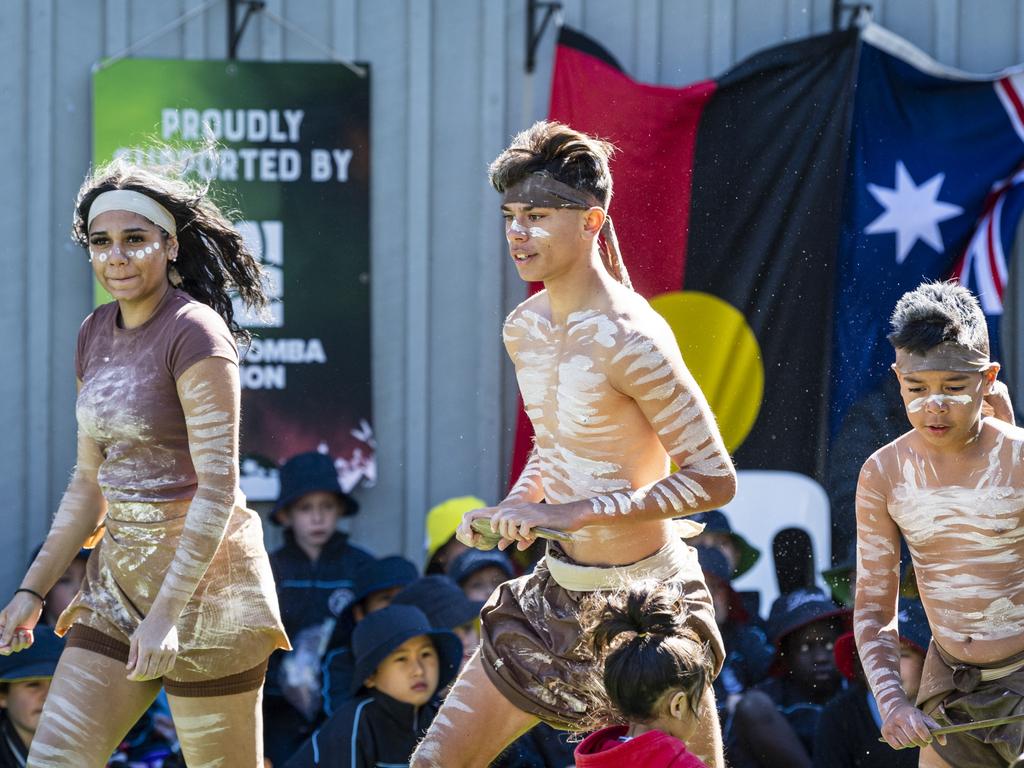 Ngarrumban Arts and Cultural Experience dancers. Picture: Kevin Farmer