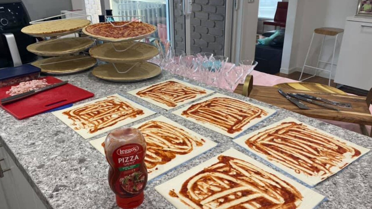 She was making pizzas ahead of her 40th birthday on Sunday when she came up with the ‘genius’ idea. Picture: Facebook