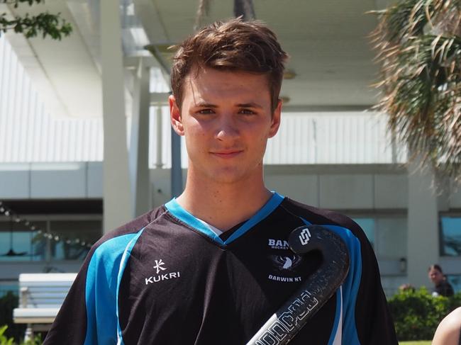 Banks' Billy Fahy and Emma Lodge. Picture: Hockey NT.