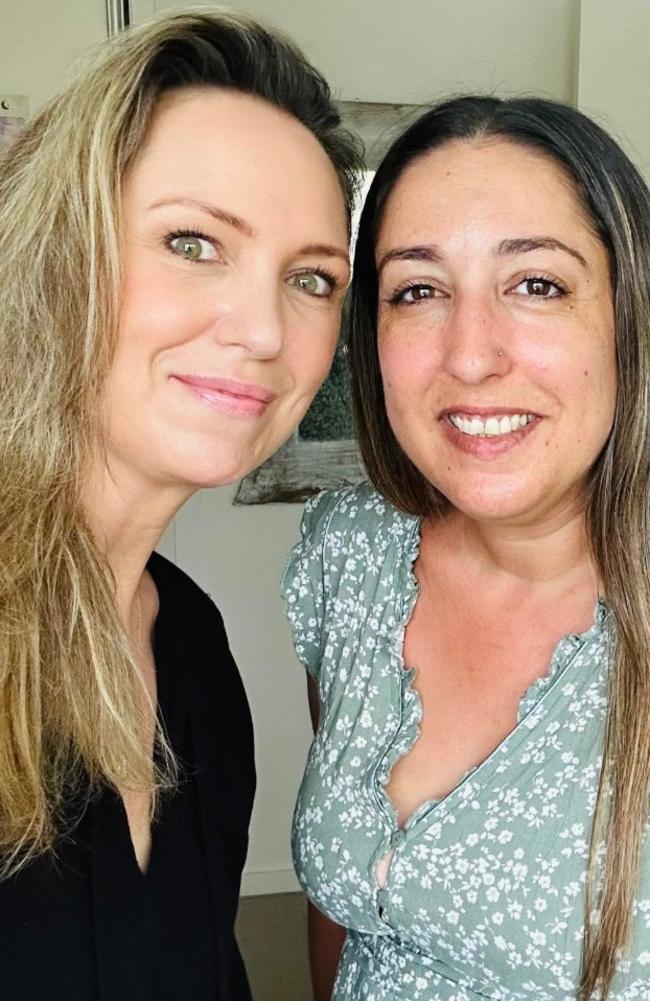 Natalie Hunter has been diagnosed with bowel cancer, aged 43, and her friend and neighbour Christine Bevinetto has started a fundraiser to help her pay her bills during treatment. Picture: Contributed